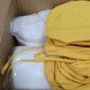 72 x 21 Inch Outdoor Chaise Lounge Cushions Set of 2 - Removable Cover, 4-Section Design, Water-Repellent & Fade-Resistant, 6 Tie Straps, Replacement for Patio & Pool Chairs - Yellow, 72''x21'' | 2 Pack