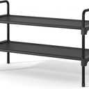 Kitsure Shoe Rack for Closet, Sturdy and Long-Lasting Shoe Shelf, Shoe Rack for Entryway, Personalized DIY Shoe Organizer, Shoe Rack Organizer for Space-Saving, 27.6" x 11.8" x 16.5", Black