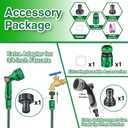 1/2" x 50FT Retractable Garden Hose ReelWith 10 Patterns Spray NozzlePortable Heavy Duty Garden Hose Holder for Garden WateringCar & Patio WashingPet CleaningGreen