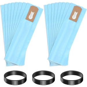 Landhoow 16 Pcs XL Vacuum Bags Filtration Replacement for PK80009, 3 Vacuum Belts Compatible with Oreck XL Commercial Upright Vacuum without Bag Docks, XL2000, XL8000, XL9000, Commercial Series