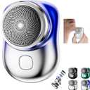 Mini Shaver Portable Electric Shaver, 2023 New Pocket Portable Electric Shave, Magic USB Mini Shaver Electric Razor for Men, Rechargeable Travel Razors for Men Electric Shaver for Shaving Face (Blue)