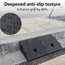 2 x 2Pack Plastic Curb Ramp for Driveway, Each 5.12" H x 10.63" W x 9.52" L, Extensible for Low Cars, Motorcycle,Bike, Cart Lawn