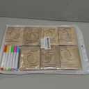 Temlum 15 Pcs Mini Chalkboard Sign with 6 Color Chalk Markers, 2.9 x 3.9 Wooden Blackboard Reusable Small Chalkboards for Food, Buffet, Message Board, Table Number (Rustic Brown)