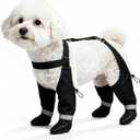 Dog Boots with Adjustable Suspender, Anti-Slip Dog Shoes, Waterproof Paw Protector for Rainy, Snowy, Hot Pavement, XS