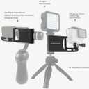 Aluminum Alloy Gimbal Splint Adapter Plate Updated Version Compatible for DJI MOZA/GPRO Series/EKEN Action Camera Stabilizers Action Camera Selfie Handle