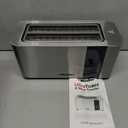 Mueller UltraToast Full Stainless Steel Toaster 4 Slice, Long Extra-Wide Slots for Bagels and Waffles, 6 Browning Levels, LED Display, Cancel/Defrost/Reheat Functions & Removable Tray, Kitchen Gadgets