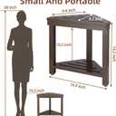 Boulphia Shower Foot Rest 14in, Acacia Wood Shower Stool for Shaving Legs (Walnut)