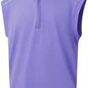 M MAELREG Golf Vests For Men Dry Fit Lightweight Moisture Wicking Performance Sports Breathable Golf 1/4 Zip Pullover Men L, Lavender