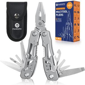 14-In-1 Multitool PliersPremium Portable Multi Tool with Safety Locking Professional Stainless Steel Multitool Pliers Pocket Knife,Apply to Survival, Camping, Gifts for Dad Husband Boyfriend