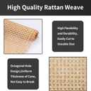 14" Width Cane Webbing 3.3Feet, Natural Rattan Webbing for Caning Projects, Woven Open Mesh Cane for Furniture, Chair, Cabinet, Ceiling