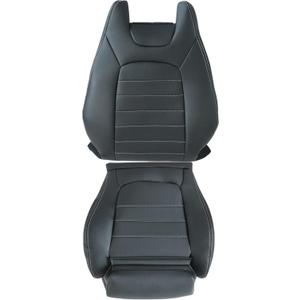 SecosAutoparts Black Front Driver Side Bottom Leather Seat Cover Compatible with Mercedes Benz C Class C250 C300 C350 C400 GLC300 GLC300e GLC350e 2015 2016 2017 2018 2019 2020 2021