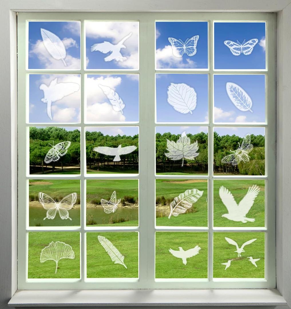 25 Pcs Bird Window Strike Prevention, Bird Strike Prevention for Windows Hummingbird Safe Decals for Glass Doors, Easy to Apply & Remove