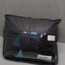 Geometric Turquoise Black Triangle Print Comforter Set -King Size, Light Black Neon Bedding Set 3 Piece in A Bag, Modern Art Bedroom Decor with 1 Comforter and 2 Pillow Cases