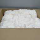 Lotus Karen King Size Faux Fur Blanket Cream White - Big Bubble Rabbit Fluff Throw for Bed Large Fluffy Fuzzy Cozy Thick Furry Plush Shaggy Blankets 108x90 Inches