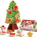 HUZU Christmas Tree Snap Builders 2025 – Wooden Building Blocks, 3D Puzzle, DIY Montessori Fine Motor Toy, Christmas Ornaments, Decor, Gifts for Grandkids, Stocking Stuffers for Kids, Boys & Girls