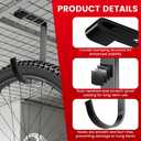 Bike Hooks for Garage Ceiling Mount Rack, Add on Storage Flat Hook Accessory Overhead Garage Hooks for Ceiling Rack and Wall Shelving(6 Pack)
