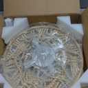 20" Boho Ceiling Fan with Light, Wood Beaded Flush Mount Ceiling Fans with 6 Speeds 3 Timing, Bohemian Caged Ceiling Fan for Living Room Kitchen Bedroom Nursery