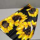 Swono 52x70 Inch Sunflowers Tablecloth Yellow Black Floral Blossom Sunflower Farmhouse Dining Table Cloth Anti-Stain Talking Table Cover for Kitchen Dinning Room Coffee Store