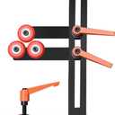 Wood Lathe Steady RestL-type Woodworking Lathe Center Frame with 3 Fixed Wheels Adjustable Wheel Position for Woodworking Lathes Up to 12 inches