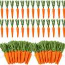 3 Pack Easter Garland Decor 36 Pcs Artificial Carrot Ornaments 25.5ft Hanging Carrot Banner for Mantel Fireplace Kitchen Party Decorations(Orange,7.5 Inch,Cute Style)