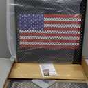 Aluminum Alloy RV Entry Screen Door Grille Adjusts from 22"- 31.5", Adjustable RV Door Screen Protector, Flag