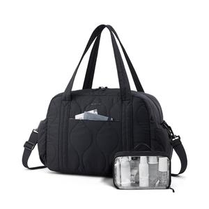 LOVEVOOK Duffle Bag for Travel, Puffer Weekender Gym Bags for Women with Toiletry Bag, Lightweight Carry on Overnight Bag Hospital Bag, Personal Item Bag for Airplanes