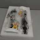 GlikCeil 2 Pcs Christmas Lighted Table Decor 10" Resin Figurine Table Centerpiece with Light up Streetlights Battery Operated Xmas Mini Street Statue Glow for Home Fireplace Shelf(Gingerbread)