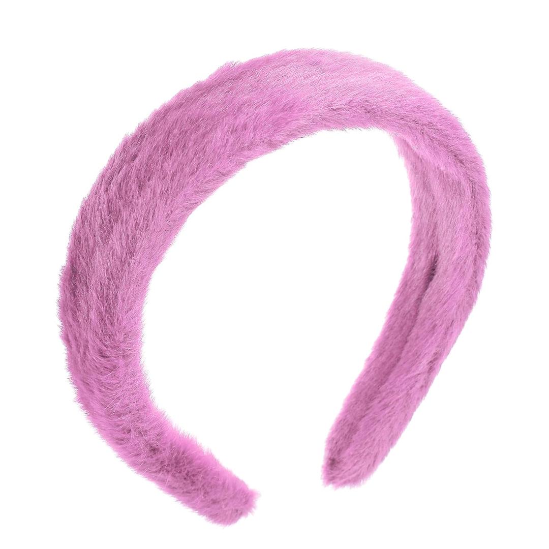 VOCOSTE Fluffy Headband, Rose Pink