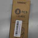 8 Pack - 2.4 Oz Small Salad Dressing Containers To Go, Leakproof Condiment Containers with Lids Reusable Stainless Steel Sauce Cups for Lunch Boxes Kitchen Storage Picnics Travel Meal Prep