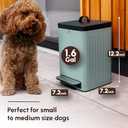 Small Dog Poop Trash Can Outside  6L/1.6 Gallon Dog Small Trash Can with Lid, Odor-Locking Carbon Filter System, Hands-Free Stainless Steel Pedal, Easy-Clean Removable Bucket, Sage Green