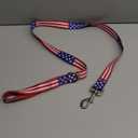 American Flag Dog Leash - Premium Nylon, Durable & Comfortable, 360 Rotating Metal Clip, Anti-Tangle Design, Ideal for Small to Medium Dogs (Leash L) (Large (Pack of 1))
