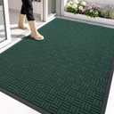 OLANLY Front Door Mat Outside Entrance 71x47, Heavy-Duty Rubber Doormat
