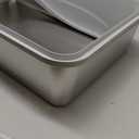 Stainless Steel Litter Box | XL Enclosed Cat Litter Boxes with Lid for Big Cats | High Sided, Anti-Urine Leakage | Non-Stick Bottom & Includes Litter Mat & Metal Scoop (Silver Gray)