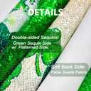 4 x St. Patrick's Day Glitter Sequin Pillow Cover 16x16 Inch - Reversible Sparkle Sequined Cushion Case for Irish Holiday Home Party Decor (Lucky)