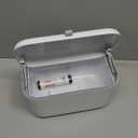 MUEE Hanging Compost Bin [1.3 Gal Solo Size] Food Scraps Collector with Slide Lid - Under Cabinet Small Trash Can for Coffee Station, RV & Studio Apartment - Matte White