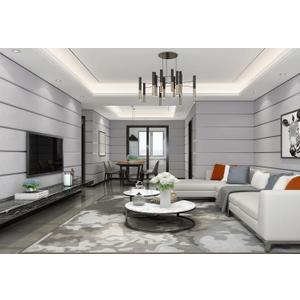 Upgraded Deerskin Velvet High-end Modern Minimalist 3D Wallpaper Plain Non-Woven Living Room Bedroom TV Background Wall Paper 20.8 '* 393.7'Non Peel and Stick Wallpaper (Gray/104)