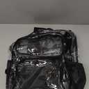 PACKISM Clear Backpack for School - 17" Large Heavy Duty Clear Bookbag for Boys and Girls, See Through PVC Transparent Backpacks with 2 Front Pockets for College Work, Black (for age 12 above)