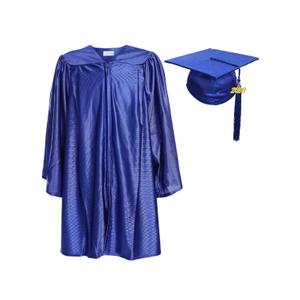 Newrara Unisex Shiny Kindergarten Graduation Gown Cap with Tassel, 30''