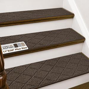 COSY HOMEER Stair Treads for Wooden Steps Indoor Non Slip 11"x30",15pcs