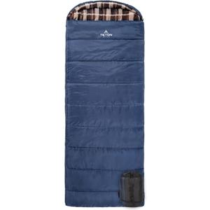 TETON Celsius XL, -25F, 20F, 0F Degree Sleeping Bags, All Weather Warm Sleeping Bag for Adults and Kids, Camping Season, Compression Sack Included (Blue (left zip))