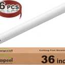 Haipeel 36 Inch Ceiling Fan Downrod, 3 FT Extension Rod with Extended Cord, 1 Inch Diameter Not Threaded Downrod for Ceiling Fan, Heavy Duty Ceiling Fan Accessories (White)