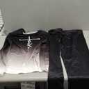 Nimsruc Two Piece Outfits For Women Casual Jogging Suit Sweat suits Sets (Small, 6537 Black Cross Gradient)