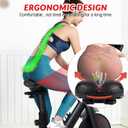 Bike Seat Cushion Compatible with Yesoul,Dual Shock Absorbing Ball Foam,Waterproof,Wide Bicycle Saddle,Red