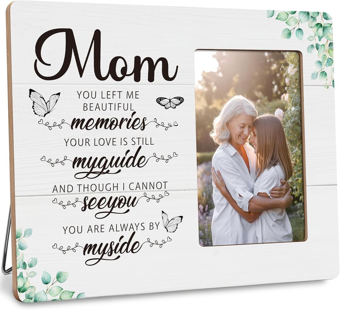 Memorial Gifts for Loss of Mom, Sympathy Gift for Mother, In Loving Memory Picture Frame, Fits 4x6 Photo (Green)