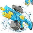 Electric Water Gun with 1350CC Large Capacity, 32FT Long Range Auto Suction Water Guns for Adults, Squirt Gun Water Blasters for Kids Adults Beach Pool Outdoor Party Water Toys Gift Blue