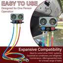 CALPOSE 3 Way AC Gauge SetAC Manifold Gauge Set for R134a R410a R12 R22 R502 RefrigerantRefrigerant Gauge Kit with 5FT HosesAnti-Collision DialR410a AdapterPuncturing Can Tap