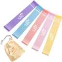 Fit Simplify Resistance Loop Exercise Bands with Instruction Guide and Carry Bag, Set of 5