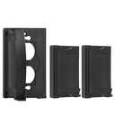 BESTTEN 3 Pack Horizontal Outdoor Outlet Cover for Duplex Receptacles, Weatherproof Design AutoClosing Lid, Black, UL Listed, H4.65” x W2.87” x D0.71”