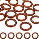 PATIKIL 50mm Natural Wooden Rings, 50Pcs Wood Ring Round Linking Rings Wood Loop Circle for Plant Hanger Craft DIY Jewelry Christmas Macrame, Coffee