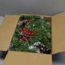 Christmas Garland with Lights 9 FT Artificial Christmas Garland 250 Pieces of Green Rattan Christmas Garland Holiday Artificial Decor for Stairs Wall Door Indoor Outdoor Garland